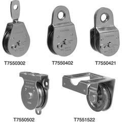 Campbell - Blocks & Pulleys Type: Steel Pulley Rope Type: Fibrous - Americas Industrial Supply