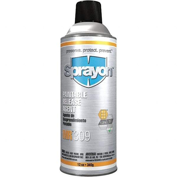 Sprayon - 12 Ounce Aerosol Can, Clear, General Purpose Mold Release - Silicone Composition - Americas Industrial Supply