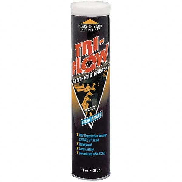 Tri-Flow - 14 oz Cartridge Synthetic High Temperature Grease - Translucent White, Food Grade & High Temperature, 400°F Max Temp, NLGIG 2, - Americas Industrial Supply