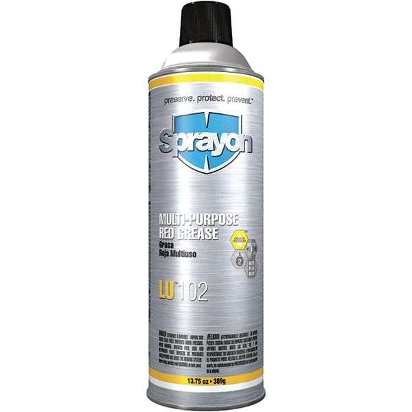 Sprayon - 13.75 oz Aerosol Aluminum General Purpose Grease - Red, 480°F Max Temp, NLGIG 2, - Americas Industrial Supply