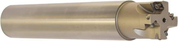 Millstar - 1-1/4" Cut Diam, 1.58" Max Depth, 1-1/4" Shank Diam, Cylindrical Shank Indexable High-Feed End Mill - Screw Holding Method, HFCI-09T3 Insert, HFSS Toolholder, Through Coolant - Americas Industrial Supply