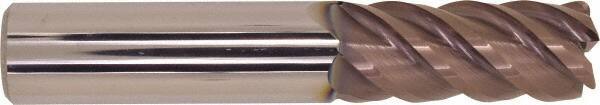 Millstar - 5/8", 5 Flute, Single End, Solid Carbide, 0.06" Corner Radius End Mill - 3-1/2" OAL, Right Hand Flute, 1-9/16" LOC, Right Hand Cut - Americas Industrial Supply