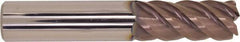 Millstar - 5/8", 5 Flute, Single End, Solid Carbide, 0.06" Corner Radius End Mill - 3-1/2" OAL, Right Hand Flute, 1-9/16" LOC, Right Hand Cut - Americas Industrial Supply