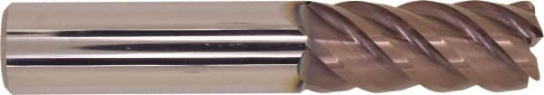 Millstar - 16mm, 5 Flute, Single End, Solid Carbide, 1mm Corner Radius End Mill - 100mm OAL, Right Hand Flute, 40mm LOC, Right Hand Cut - Americas Industrial Supply