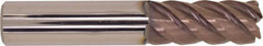 Millstar - 16mm, 5 Flute, Single End, Solid Carbide, 1mm Corner Radius End Mill - 100mm OAL, Right Hand Flute, 40mm LOC, Right Hand Cut - Americas Industrial Supply