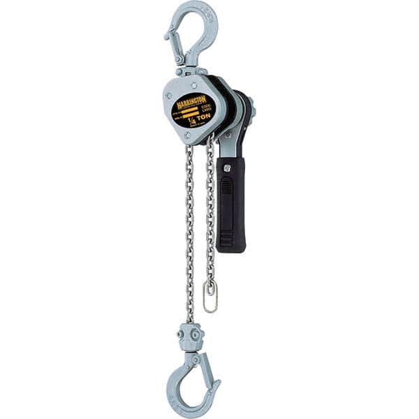 Harrington Hoist - 500 Lb Capacity, 5' Lift Height, Chain Mini Lever Manual Hoist - Americas Industrial Supply