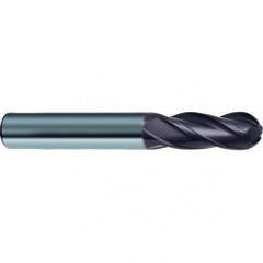 8mm Dia. - 63mm OAL 4 FL Variable Helix Nano-A Carbide Ball Nose End Mill - Americas Industrial Supply