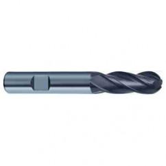 8mm Dia. - 63mm OAL 4 FL Variable Helix Nano-A Carbide Ball Nose End Mill - Americas Industrial Supply