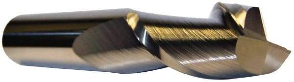 Accupro - 3/4", 2-1/4" LOC, 3/4" Shank Diam, 5" OAL, 2 Flute, Solid Carbide Square End Mill - Single End, nACRo Finish, Spiral Flute, 40° Helix, Centercutting, Right Hand Cut, Right Hand Flute - Americas Industrial Supply
