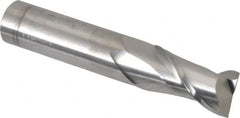 Accupro - 5/8", 1-1/4" LOC, 5/8" Shank Diam, 3-1/2" OAL, 2 Flute, Solid Carbide Square End Mill - Single End, Uncoated, Spiral Flute, 40° Helix, Centercutting, Right Hand Cut, Right Hand Flute - Americas Industrial Supply