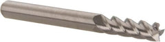 Accupro - 3/16", 5/8" LOC, 3/16" Shank Diam, 2" OAL, 4 Flute, Solid Carbide Square End Mill - Single End, Uncoated, Spiral Flute, 40° Helix, Centercutting, Right Hand Cut, Right Hand Flute - Americas Industrial Supply