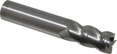 Accupro - 5/8", 1-1/4" LOC, 5/8" Shank Diam, 3-1/2" OAL, 4 Flute, Solid Carbide Square End Mill - Single End, Uncoated, Spiral Flute, 40° Helix, Centercutting, Right Hand Cut, Right Hand Flute - Americas Industrial Supply