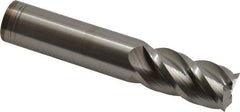Accupro - 3/4", 1-1/2" LOC, 3/4" Shank Diam, 4" OAL, 4 Flute, Solid Carbide Square End Mill - Single End, Uncoated, Spiral Flute, 40° Helix, Centercutting, Right Hand Cut, Right Hand Flute - Americas Industrial Supply