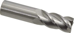 Accupro - 7/8", 1-3/4" LOC, 7/8" Shank Diam, 4" OAL, 4 Flute, Solid Carbide Square End Mill - Single End, Uncoated, Spiral Flute, 40° Helix, Centercutting, Right Hand Cut, Right Hand Flute - Americas Industrial Supply