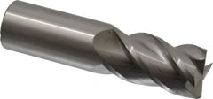 Accupro - 1", 1-3/4" LOC, 1" Shank Diam, 4" OAL, 4 Flute, Solid Carbide Square End Mill - Single End, Uncoated, Spiral Flute, 40° Helix, Centercutting, Right Hand Cut, Right Hand Flute - Americas Industrial Supply