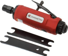 Universal Tool - 1/4" Collet, Straight Handle, Straight Air Die Grinder - 22,000 RPM, Rear Exhaust, 22 CFM, 0.9 hp, 90 psi, 1/4 NPT - Americas Industrial Supply