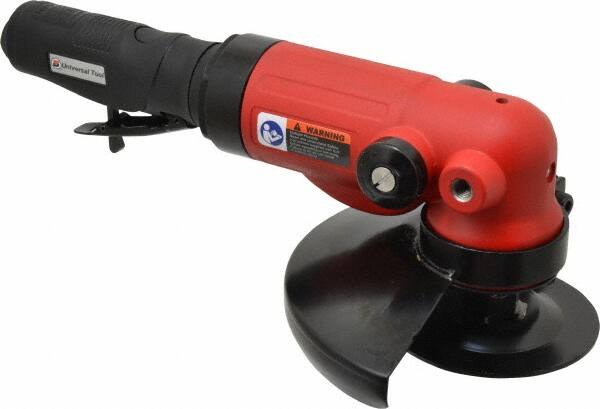 Universal Tool - 7" Wheel Diam, 7,500 RPM, Pneumatic Angle & Disc Grinder - 5/8-11 Spindle, 28 CFM, Side Exhaust - Americas Industrial Supply