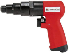 Universal Tool - 1/4" Bit Holder, 2,000 RPM, Pistol Grip Handle Air Screwdriver - 10 to 55 In/Lb Torque, 4 CFM - Americas Industrial Supply