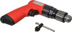 Universal Tool - 3/8" Reversible Keyed Chuck - Pistol Grip Handle, 1,800 RPM, 4.6 CFM, 0.8 hp, 90 psi - Americas Industrial Supply