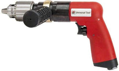 Universal Tool - 1/2" Reversible Keyed Chuck - Pistol Grip Handle, 400 RPM, 4.6 CFM, 0.8 hp, 90 psi - Americas Industrial Supply