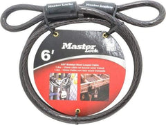 Master Lock - 6' Long Heavy Duty Cable - 3/8" Diam - Americas Industrial Supply