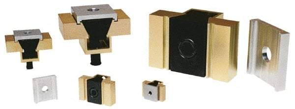 Mitee-Bite - 6,000 Lb Holding Force Single T-Slot Machinable Wedge Clamp - 4" Wide x 1-5/8" Deep x 2" High Base, 55 Lb/Ft Torque, 5/8-11 Screw Thread - Americas Industrial Supply