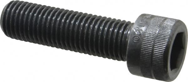 Holo-Krome - M20x2.50 Metric Coarse Hex Socket Drive, Socket Cap Screw - Grade 12.9 Alloy Steel, Black Oxide Finish, Fully Threaded, 70mm Length Under Head - Americas Industrial Supply