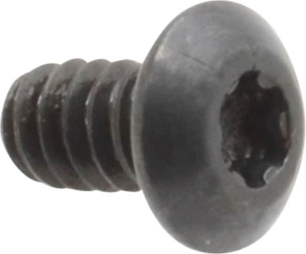 Camcar - #6-32 UNC Torx Plus Drive, Button Screw - Alloy Steel, Black Oxide Finish, Fully Threaded, 1/4" Length Under Head - Americas Industrial Supply