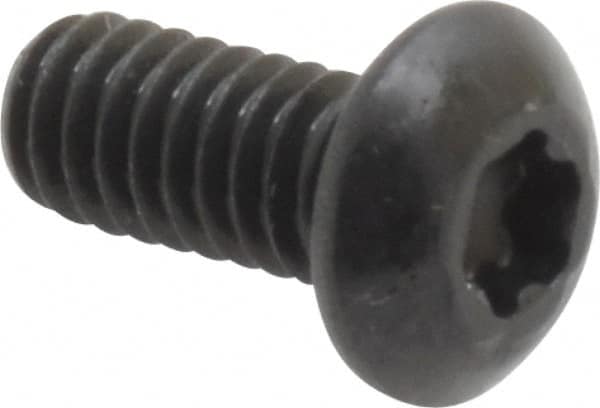 Camcar - #8-32 UNC Torx Plus Drive, Button Screw - Alloy Steel, Black Oxide Finish, Fully Threaded, 3/8" Length Under Head - Americas Industrial Supply