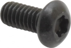 Camcar - #8-32 UNC Torx Plus Drive, Button Screw - Alloy Steel, Black Oxide Finish, Fully Threaded, 3/8" Length Under Head - Americas Industrial Supply