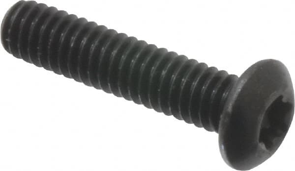 Camcar - #8-32 UNC Torx Plus Drive, Button Screw - Alloy Steel, Black Oxide Finish, Fully Threaded, 3/4" Length Under Head - Americas Industrial Supply