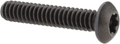 Camcar - #10-24 UNC Torx Plus Drive, Button Screw - Alloy Steel, Black Oxide Finish, Fully Threaded, 1" Length Under Head - Americas Industrial Supply