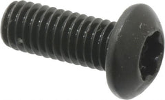 Camcar - #10-32 UNF Torx Plus Drive, Button Screw - Alloy Steel, Black Oxide Finish, Fully Threaded, 1/2" Length Under Head - Americas Industrial Supply