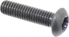 Camcar - #10-32 UNF Torx Plus Drive, Button Screw - Alloy Steel, Black Oxide Finish, Fully Threaded, 3/4" Length Under Head - Americas Industrial Supply