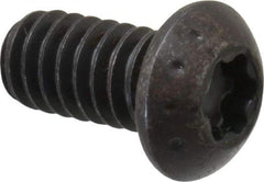 Camcar - 1/4-20 UNC Torx Plus Drive, Button Screw - Alloy Steel, Black Oxide Finish, Fully Threaded, 1/2" Length Under Head - Americas Industrial Supply