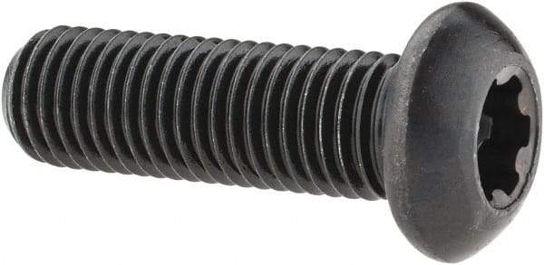 Camcar - 5/16-24 UNF Torx Plus Drive, Button Screw - Alloy Steel, Black Oxide Finish, Fully Threaded, 1" Length Under Head - Americas Industrial Supply