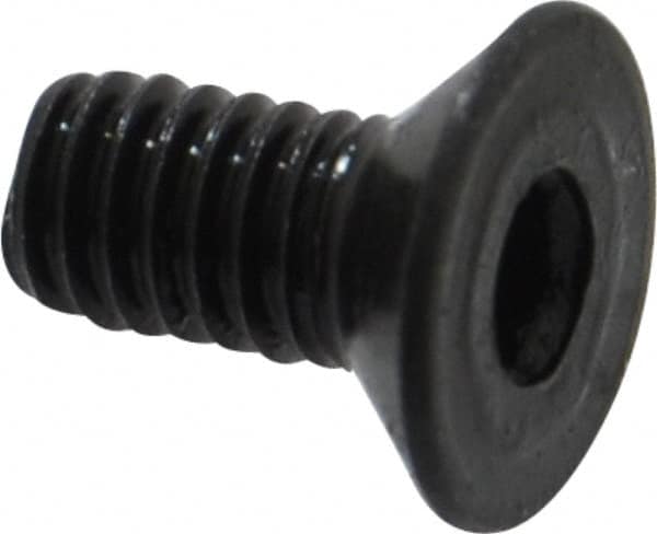 Holo-Krome - M4x0.70 Metric Coarse Hex Socket Drive, 90° Flat Screw - Grade 12.9 Alloy Steel, Black Oxide Finish, 8mm OAL - Americas Industrial Supply