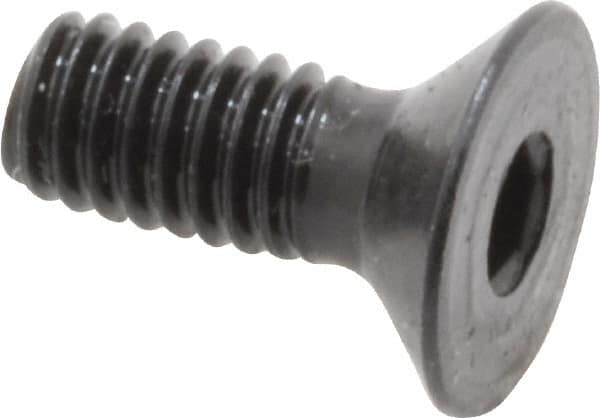 Holo-Krome - M4x0.70 Metric Coarse Hex Socket Drive, 90° Flat Screw - Grade 12.9 Alloy Steel, Black Oxide Finish, 10mm OAL - Americas Industrial Supply