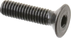 Holo-Krome - M4x0.70 Metric Coarse Hex Socket Drive, 90° Flat Screw - Grade 12.9 Alloy Steel, Black Oxide Finish, 16mm OAL - Americas Industrial Supply