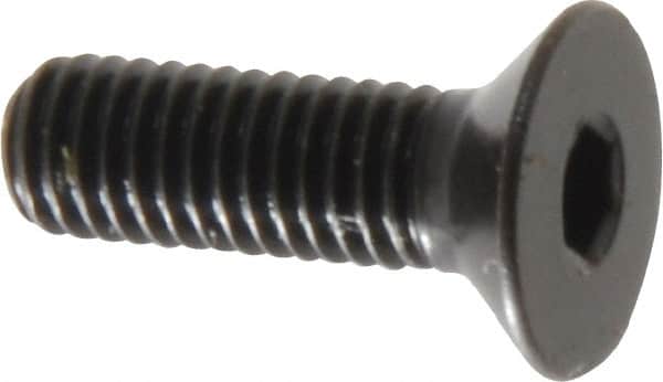 Holo-Krome - M5x0.80 Metric Coarse Hex Socket Drive, 90° Flat Screw - Grade 12.9 Alloy Steel, Black Oxide Finish, Fully Threaded, 16mm OAL - Americas Industrial Supply