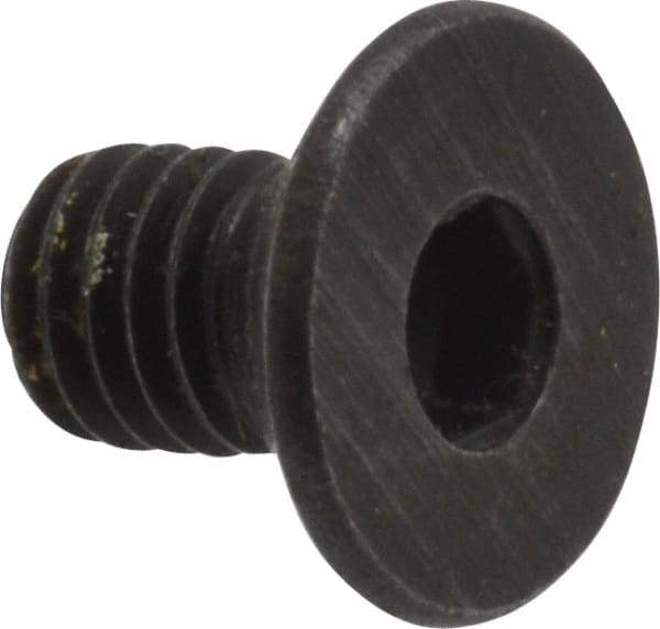 Holo-Krome - M6x1.00 Metric Coarse Hex Socket Drive, 90° Flat Screw - Grade 12.9 Alloy Steel, Black Oxide Finish, Fully Threaded, 10mm OAL - Americas Industrial Supply