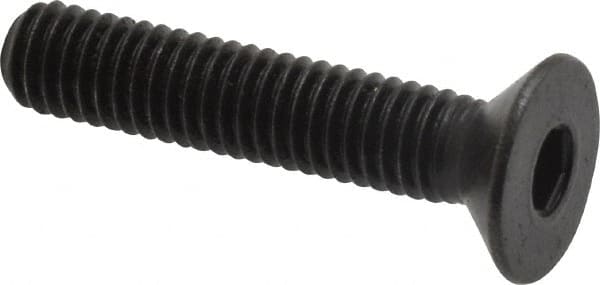 Holo-Krome - M6x1.00 Metric Coarse Hex Socket Drive, 90° Flat Screw - Grade 12.9 Alloy Steel, Black Oxide Finish, Fully Threaded, 30mm OAL - Americas Industrial Supply