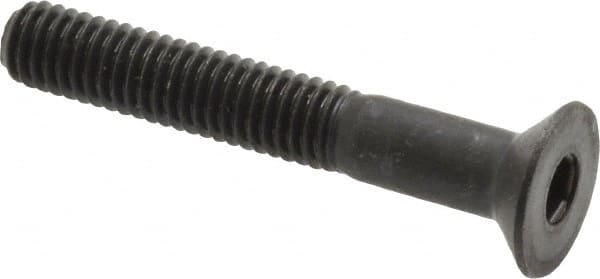 Holo-Krome - M6x1.00 Metric Coarse Hex Socket Drive, 90° Flat Screw - Grade 12.9 Alloy Steel, Black Oxide Finish, Partially Threaded, 40mm OAL - Americas Industrial Supply