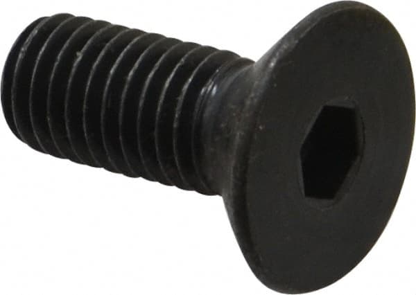 Holo-Krome - M10x1.50 Metric Coarse Hex Socket Drive, 90° Flat Screw - Grade 12.9 Alloy Steel, Black Oxide Finish, Fully Threaded, 25mm OAL - Americas Industrial Supply