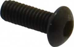 Holo-Krome - M3x0.50 Metric Coarse Hex Socket Drive, Button Screw - Grade 12.9 Alloy Steel, Black Oxide Finish, Fully Threaded, 8mm Length Under Head - Americas Industrial Supply