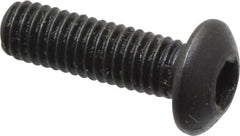 Holo-Krome - M3x0.50 Metric Coarse Hex Socket Drive, Button Screw - Grade 12.9 Alloy Steel, Black Oxide Finish, Fully Threaded, 10mm Length Under Head - Americas Industrial Supply