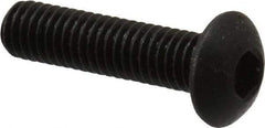 Holo-Krome - M3x0.50 Metric Coarse Hex Socket Drive, Button Screw - Grade 12.9 Alloy Steel, Black Oxide Finish, Fully Threaded, 12mm Length Under Head - Americas Industrial Supply