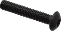 Holo-Krome - M3x0.50 Metric Coarse Hex Socket Drive, Button Screw - Grade 12.9 Alloy Steel, Black Oxide Finish, Fully Threaded, 16mm Length Under Head - Americas Industrial Supply