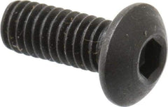 Holo-Krome - M4x0.70 Metric Coarse Hex Socket Drive, Button Screw - Grade 12.9 Alloy Steel, Black Oxide Finish, Fully Threaded, 10mm Length Under Head - Americas Industrial Supply