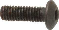 Holo-Krome - M4x0.70 Metric Coarse Hex Socket Drive, Button Screw - Grade 12.9 Alloy Steel, Black Oxide Finish, Fully Threaded, 12mm Length Under Head - Americas Industrial Supply